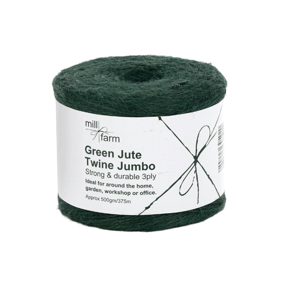 Mill Farm Green Jute Twine Spool Jumbo 500g/ 375m - One Colour - One Size