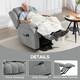 image 8 of HOMCOM Power Lift Recliner Chair with Massage, Linen Overstuffed Lift Chair for Elderly, Electric Recliner Armchair with Footrest, Remote Control and Side Pocket, for Living Room, Light Grey | Grey | Light Grey