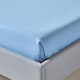 image 3 of Homescapes Blue Egyptian Cotton Flat Sheet 200 TC, King | Blue | King