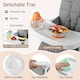 image 5 of COSTWAY Foldable High Chair Easy Clean Compact Highchair with Tray