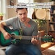 image 4 of HOMCOM Beginner Acoustic Electric Cutaway Guitar Adult Junior Guitar, Green | Green | Dark Green | 38 inch