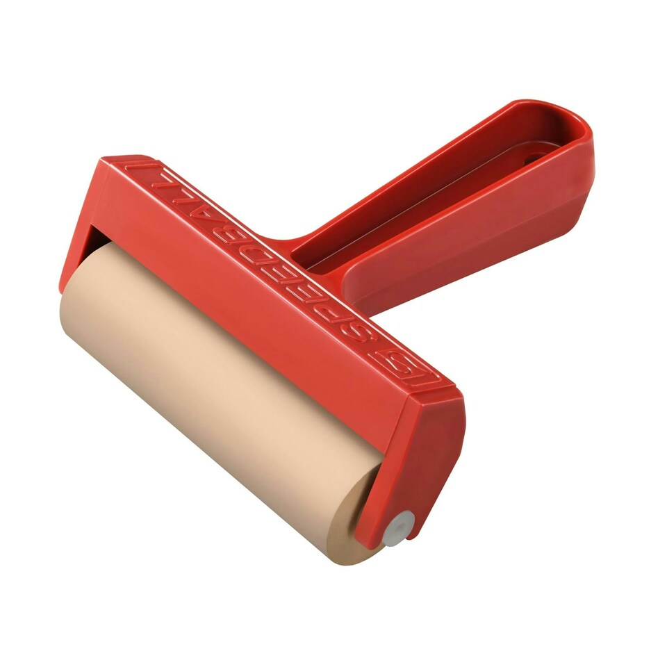 4" Soft Rubber Pop-In Brayer One Piece Plastic Frame