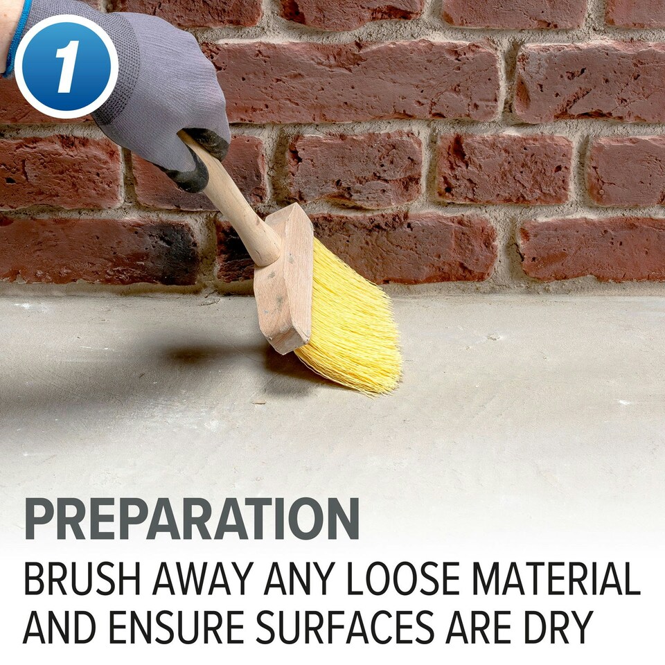 image 1 of Drybase Liquid Damp Proof Membrane - 1L White - Damp Proofing Paint for Walls & Floors