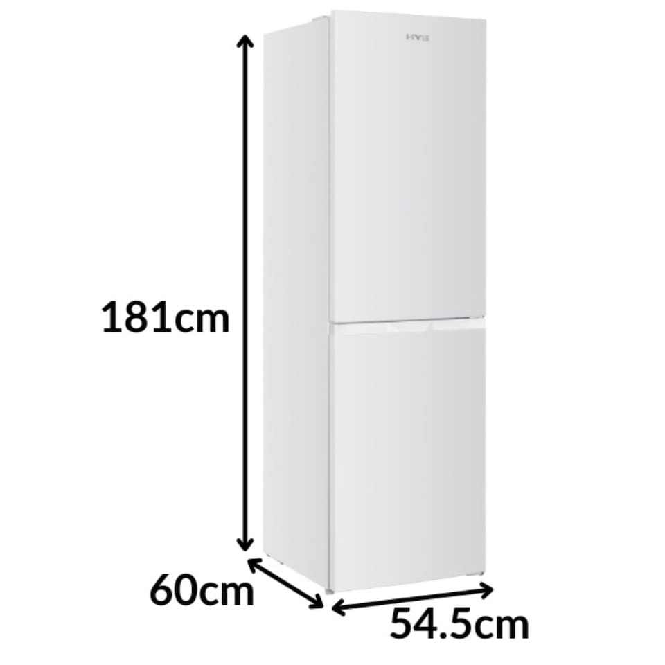 image 1 of HYE 50-50 Freestanding Frost Free Fridge Freezer, 247 Litre, 55cm, White - RF01FF247W01