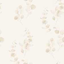 Sample of Trailing Eucalyptus Wallpaper in Warm Neutrals | Cream | Warm Neutrals