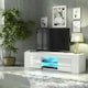 image 6 of TV Unit 130cm White Gloss Doors White Matt Body Modern Cabinet White