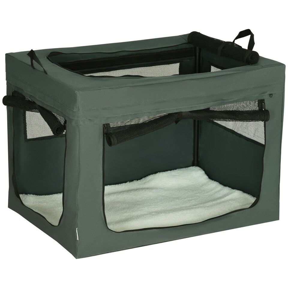 image 1 of PawHut 80cm Soft Side Pet Carrier w/ Cushion, for Medium Dogs - Grey