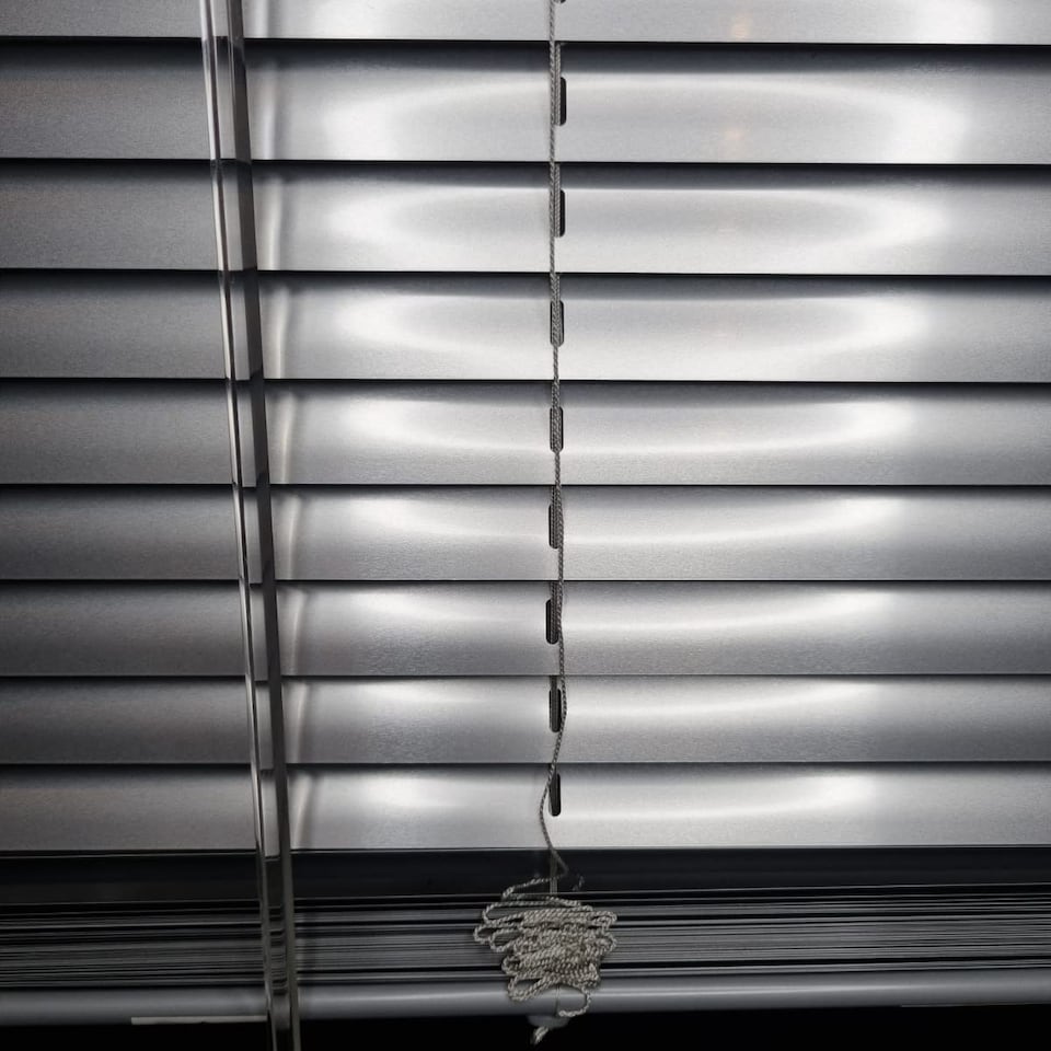 image 1 of FURNISHED Venetian Window Blinds PVC Curtains Trimmable Shades | Silver | Silver | (W) 210cm x (L) 150cm