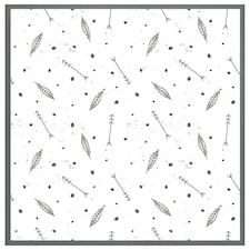 Feathers and arrows in boho style (Picutre Frame) Grey | XS