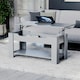 image 4 of Vida Designs Lift Up Coffee Table With Storage Compartment & Shelf, Grey