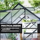 image 4 of Outsunny Polycarbonate Walk-in Garden Greenhouse w/ Sliding Door Grey | Grey | Grey, Clear | 1