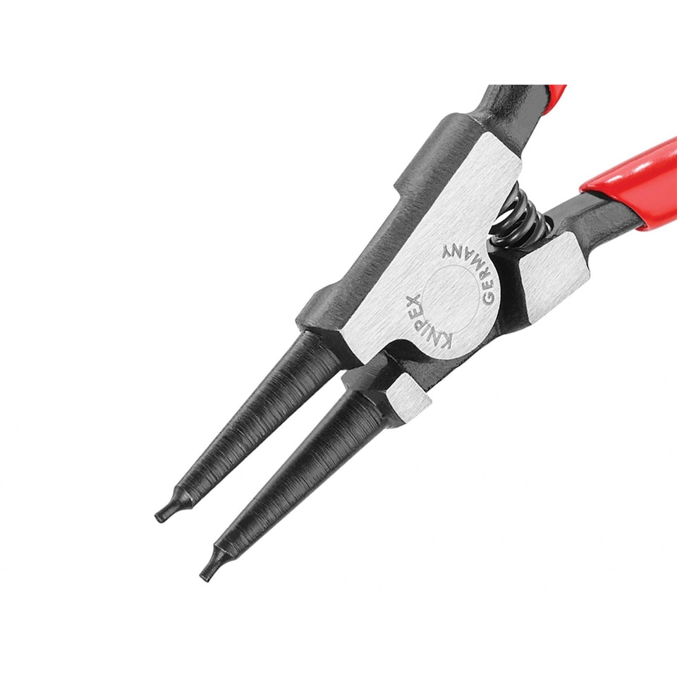 Knipex 46 11 A1 SB Circlip Pliers – External Circlips 10-25mm, Black Atramentized, Plastic-Coated Handles, Blister Pack