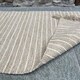 image 3 of BEKAL Rug Flat Weave Beige Striped Designand - Cotton - L120 x W180 Brown