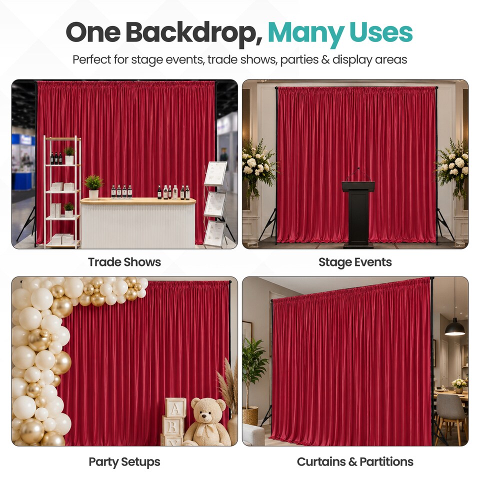 image 1 of 3x3M Velvet Photography Background, 190GSM Polyester Washable Backdrop