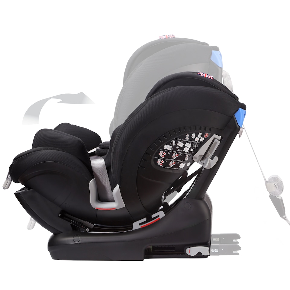 image 1 of Cozy N Safe Arthur 0-36kg Group 0+1/2/3 Car Seat, ISOFix & Top Tether, Extended Rear Facing, Birth to 12 Years, Convertible Baby Toddler Child Car Seat (Onyx)
