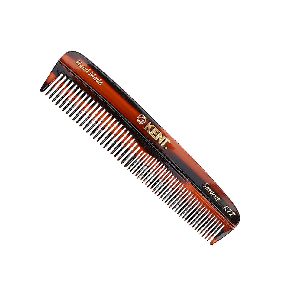 Kent Brushes Handmade 130mm Pocket Comb Thick/Fine Hair