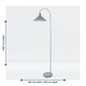 image 8 of First Choice Lighting Maxwell Flint Grey Chrome Floor Reading Lamp Grey | Chrome