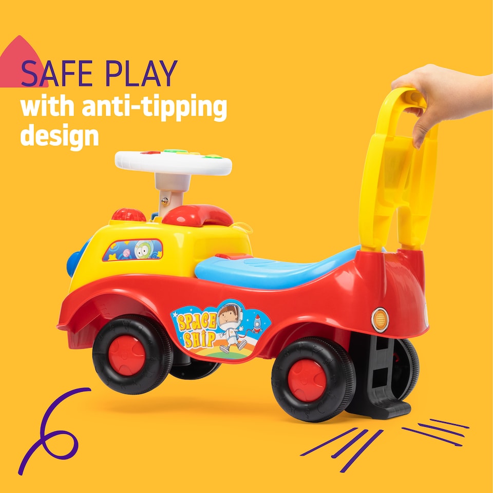 image 1 of Baby Ride on Car Walker Red