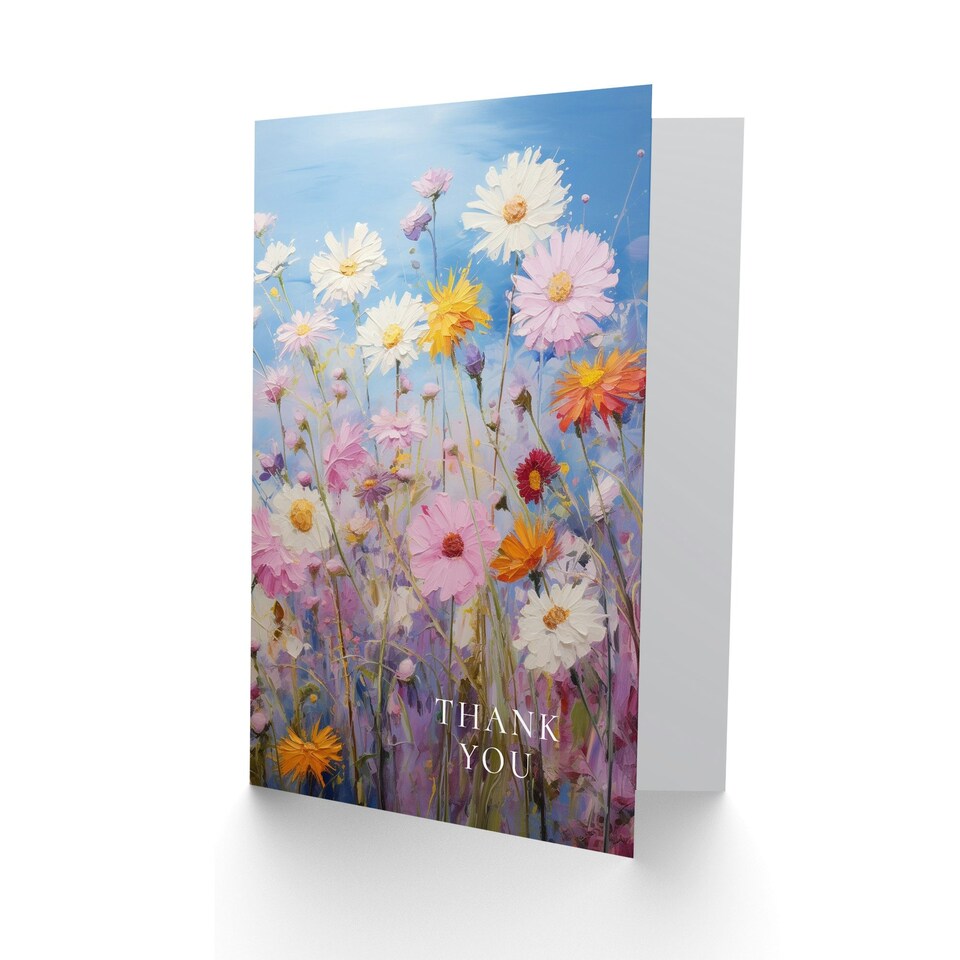 image 1 of Wildflower Field Flowers Thank You Her Card