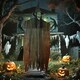 image 2 of Outsunny Voice Activated Halloween Animatronics Hanging Witch, Green