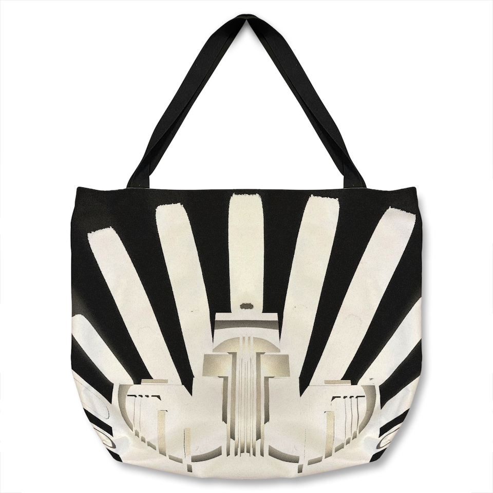 Art Deco Skyscraper In Black & White Tote bat | Multi