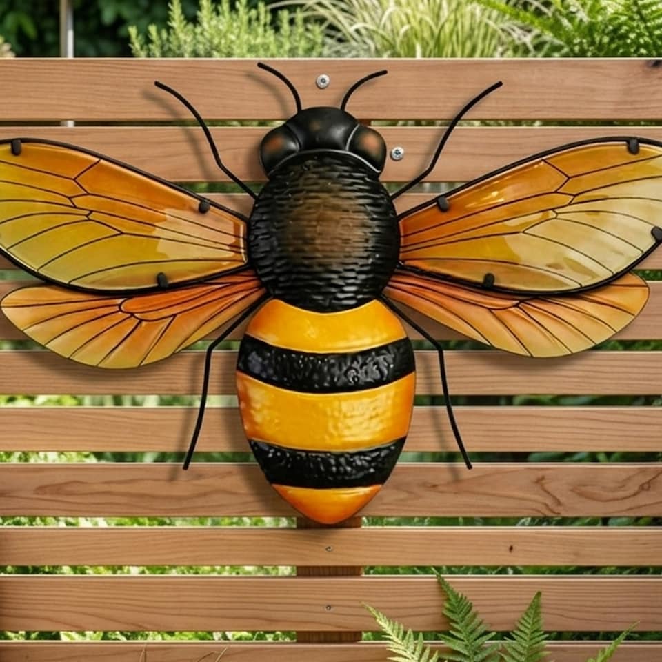 image 1 of Bumble Bee Nature Garden Wall Art