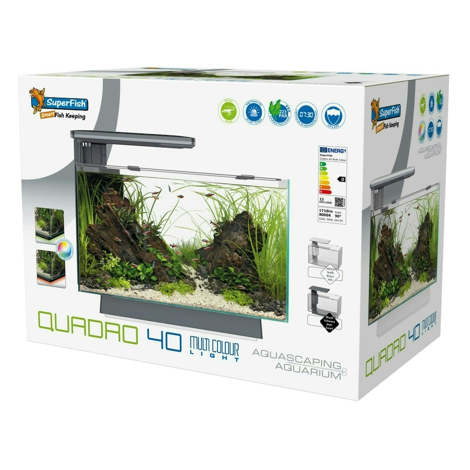 image 1 of Superfish Quadro 40 Multi-Colour LED Aquarium White