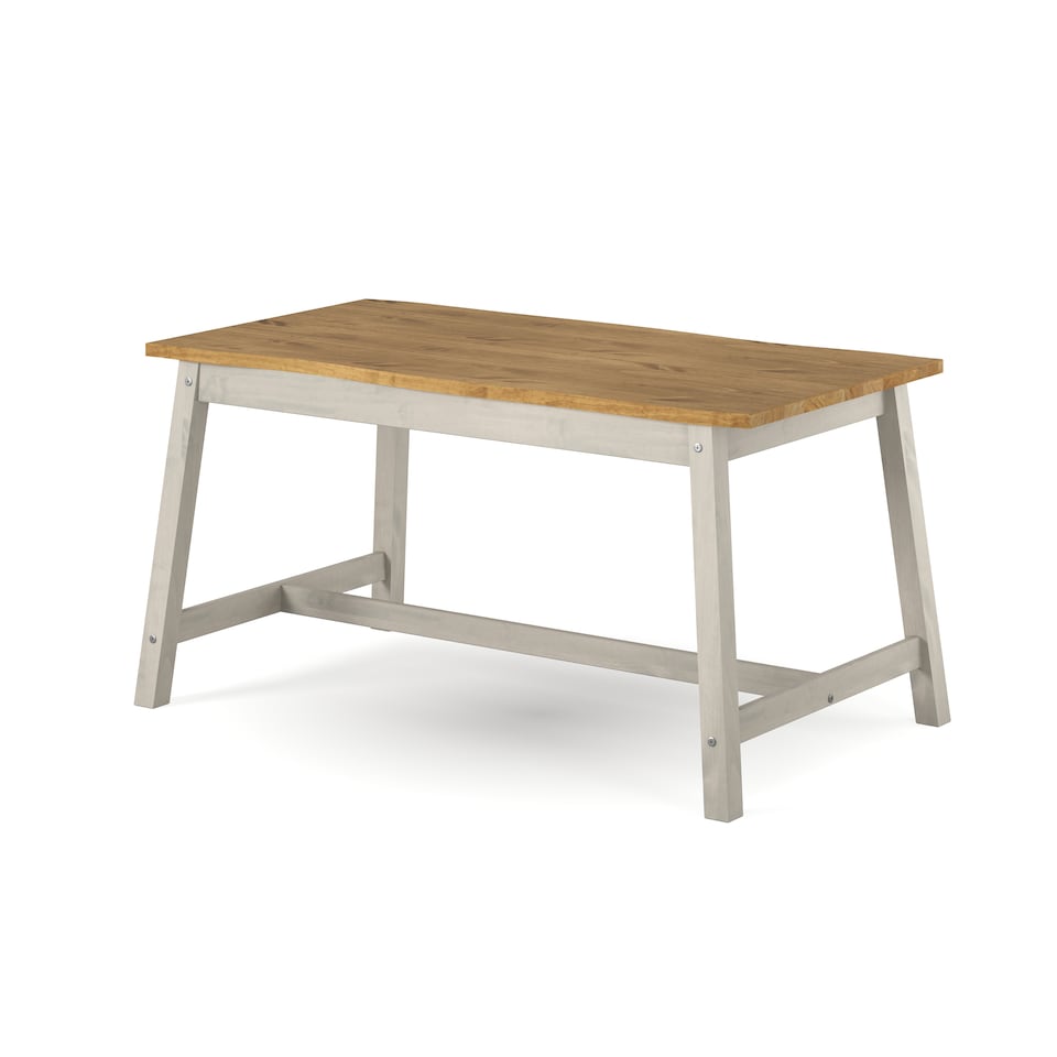 image 1 of Corona Live Edge Large Dining Table - Solid Wood with Rustic Natural Edge, Durable Wax Finish and Timeless Design | Grey | Grey | Large | 1