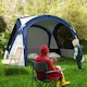 image 7 of Outsunny Dome Tent for 6-8 Person Camping Tent w/ Zipped Mesh Doors Lamp Hook