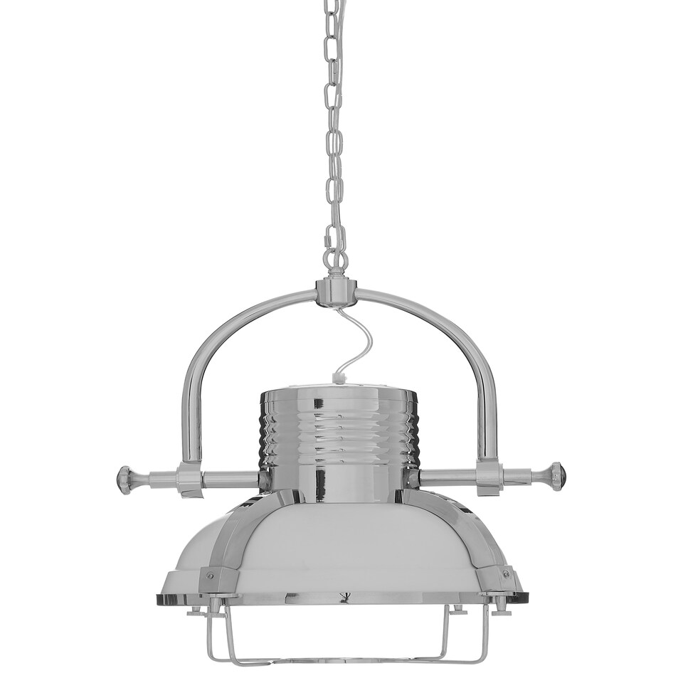 image 1 of Interiors by Premier Industrial Chrome Pendant Light, Impact Design with Industrial Appeal, Ceiling Light with Chrome Finish Shade