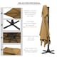 image 3 of Outsunny 3(m)Garden Parasol Patio Umbrella with Mechanism Dual Top Khaki