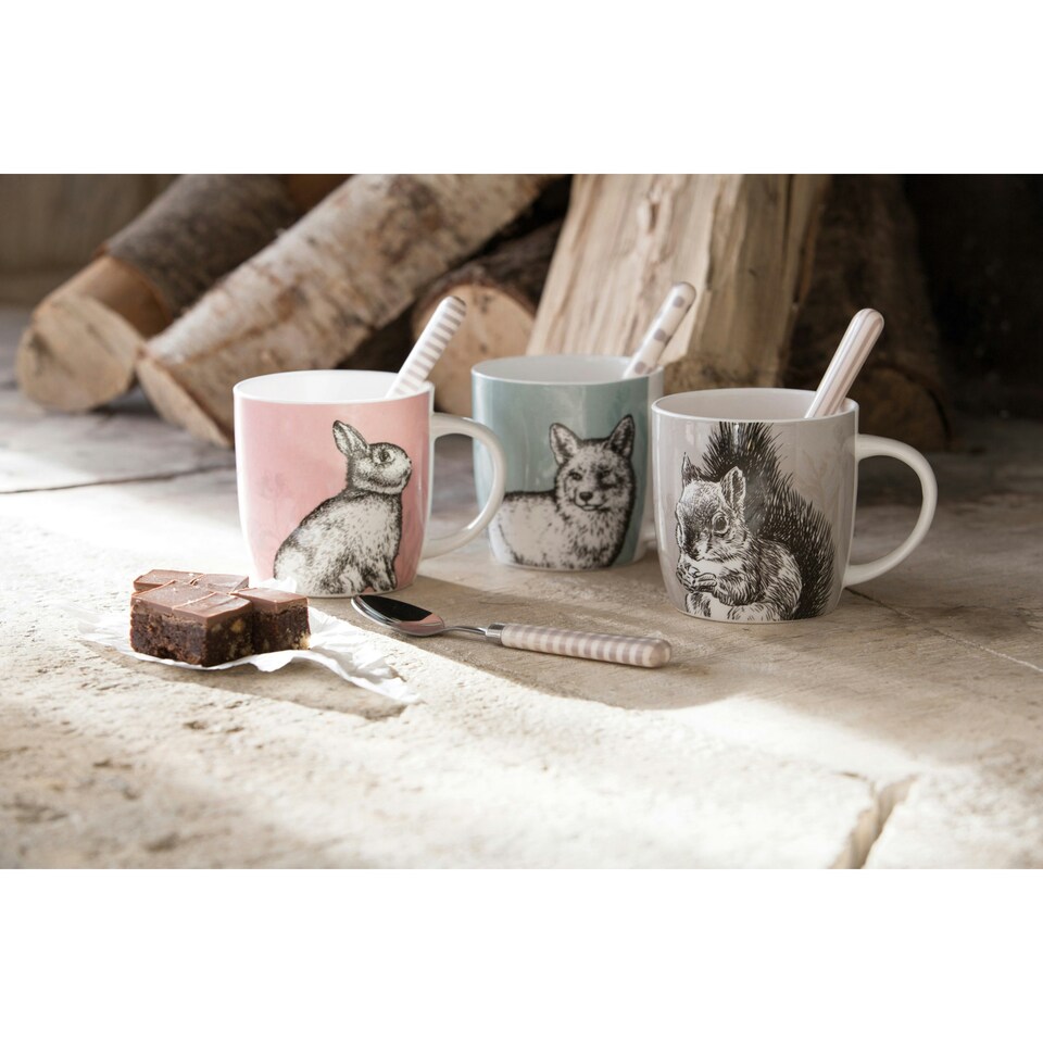 image 1 of KitchenCraft China Fox Mug Green