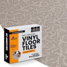 NOVECRAFTO Self Adhesive Vinyl Floor Tiles 45x45cm Carpet Effect Peel and Stick