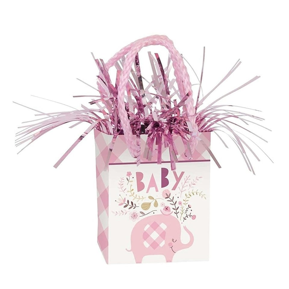 Unique Party Elephant Balloon Weight - Pink - Mini