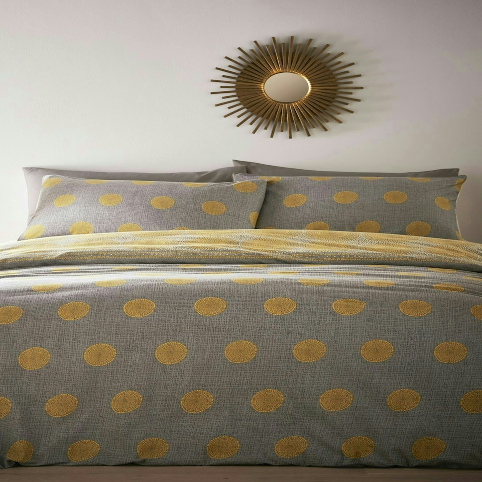 image 1 of Joel Duvet Cover Set - Super King - Yellow