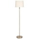 image 2 of First Choice Lighting Antique Brass Floor Lamp with Cream Shade Bronze | Cream