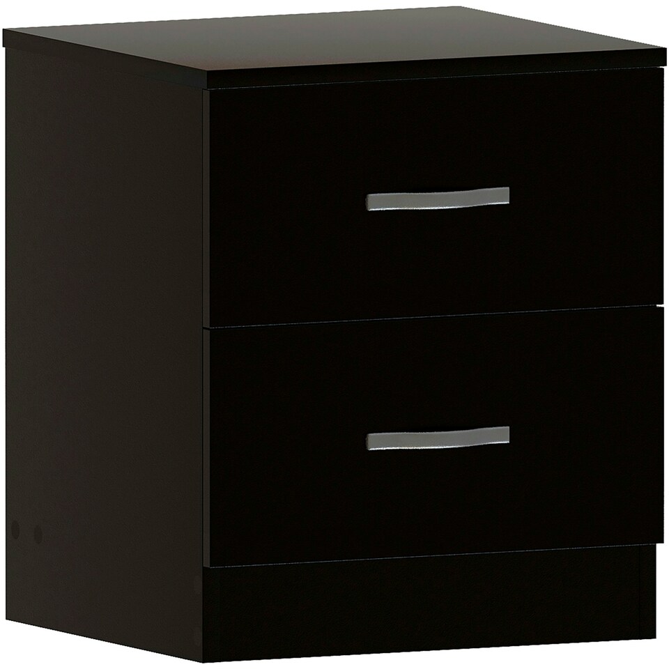 image 1 of Vida Designs Riano 2 Drawer Bedside Chest Cabinet Table Nightstand, Black