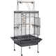 image 1 of Yaheetech 174 cm Tall Play Top Parrot Cage Metal Rolling Bird Cage Black