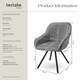 image 6 of Lounge Armchair Living Room Accent Chair 360 Swivel Slim Steel Legs Velvet Fabric | Grey | grey | 4
