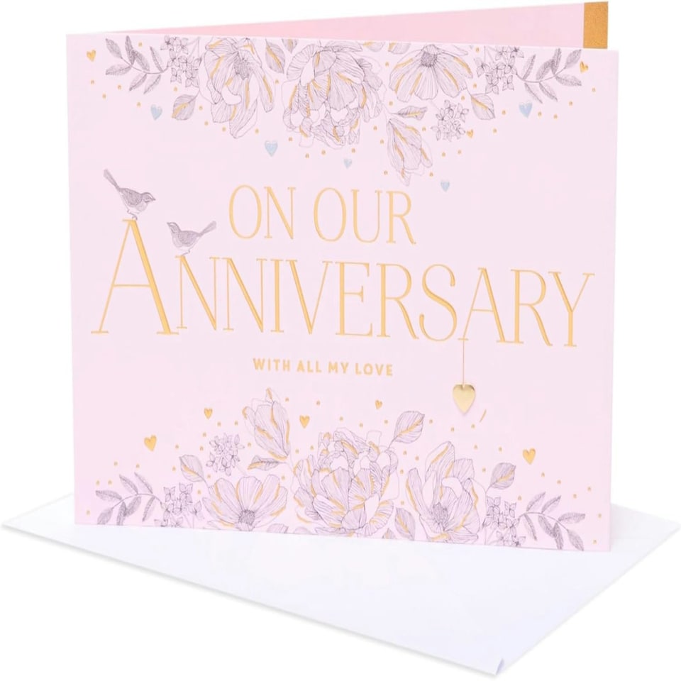 image 1 of Love Design Anniversary Card with Heartfelt Message