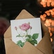 image 3 of Pierre-Joseph Redouté Art Card Gallic Rose Vintage Flower Illustration