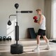 image 7 of HOMCOM 4-in-1 Boxing Punching Bag Free Standing with 2 Speed Balls, 360° Relax Bar, PU-Wrapped Boxing Bag and Fillable Base, 160-230cm Adjustable Height Black