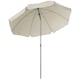 image 1 of Outsunny 2.2m Tilt Garden Parasol Beach Umbrella Patio Sun Shade Cream White