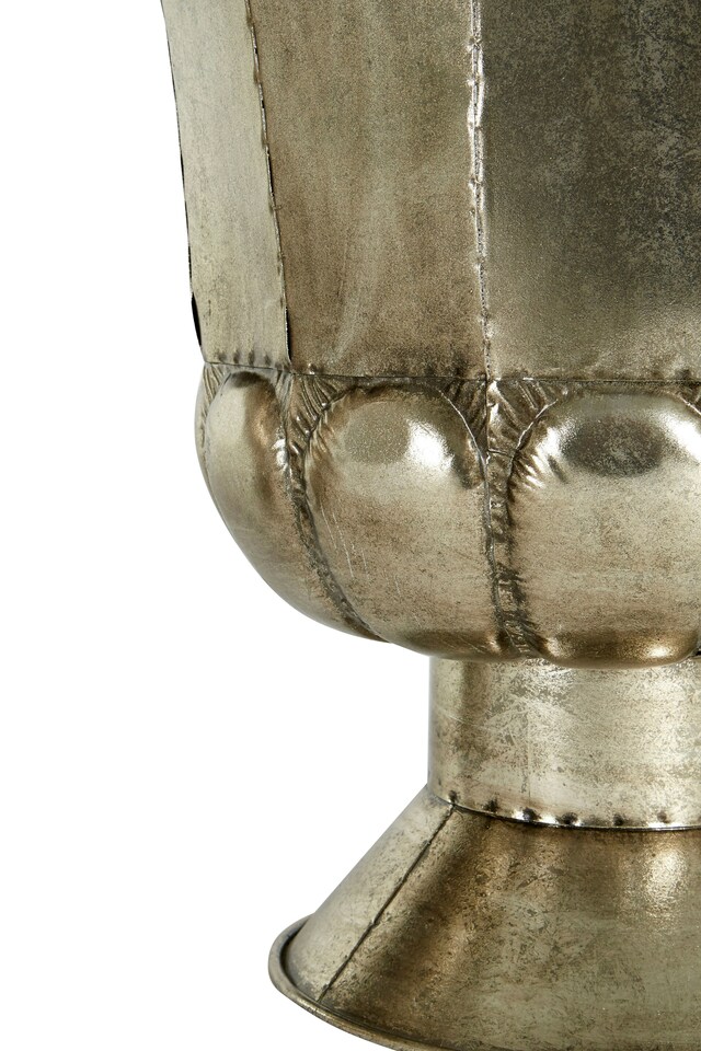 image 1 of Reza Oversized Antique Planters - Set of 3 | Silver