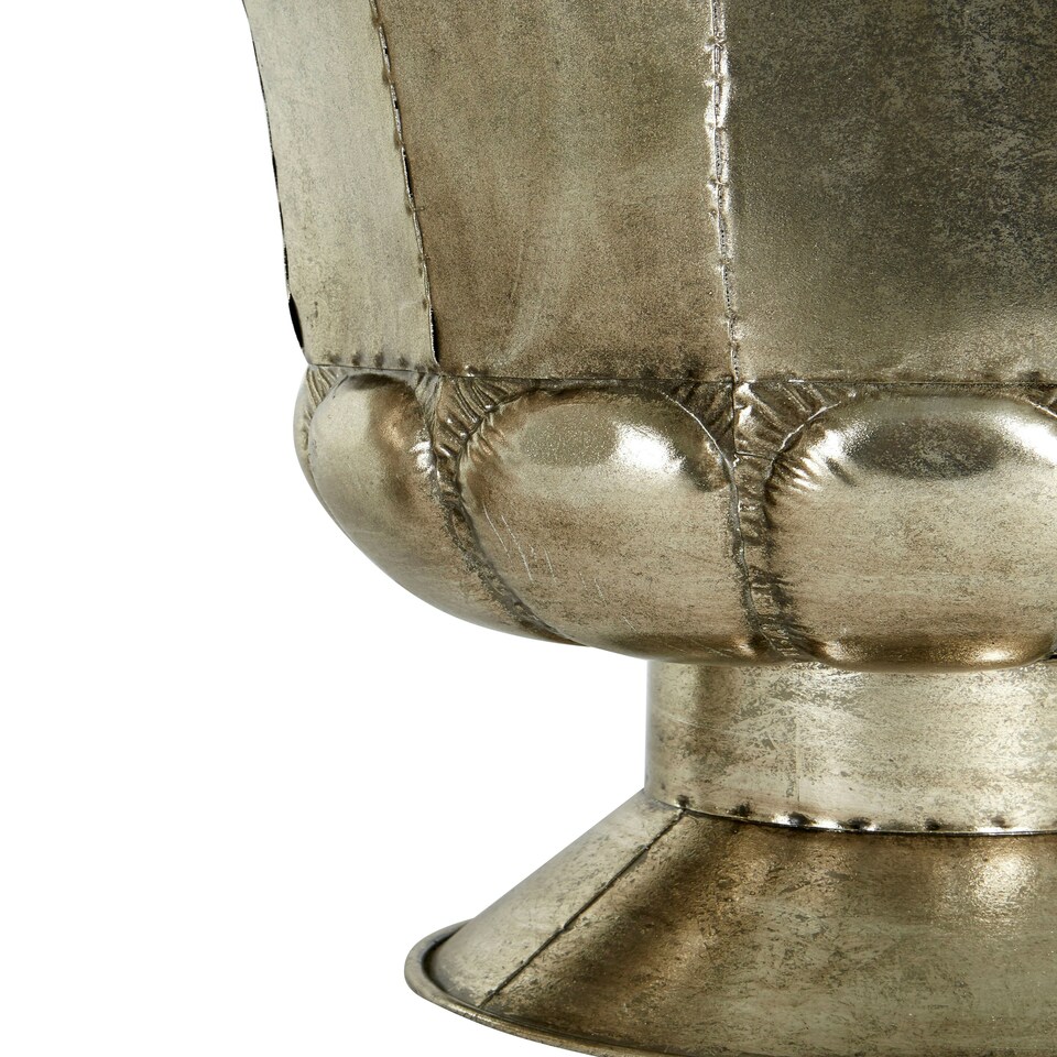image 1 of Reza Oversized Antique Planters - Set of 3 Silver