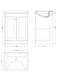 image 2 of Balterley Swynnerton Traditional 2 Door Floor Standing Vanity Unit with Basin, Satin Grey, 600mm