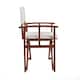 image 6 of Charles Bentley FSC Wooden Pair of Folding Directors Chairs Cream Pop-Up Garden