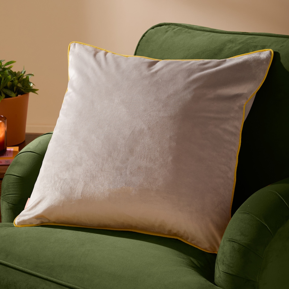 image 1 of Furn Meridian Velvet Cushion, Dove/Cylon, 55 x 55cm
