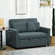 image 2 of HOMCOM 2 Seater Sofa Bed Convertible Bed Settee with Cushions, Grey