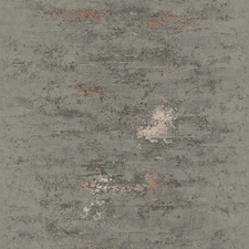 Sample of Venice Industrial Metallic Wallpaper in Charcoal and Copper Multi